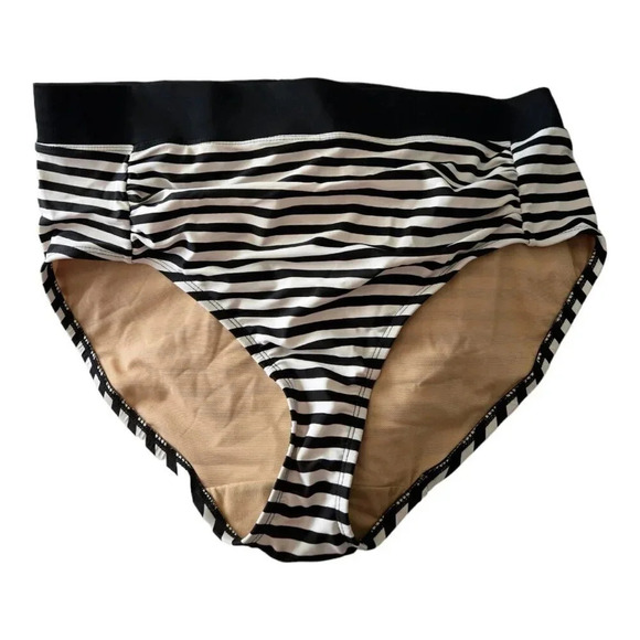 Swim by Cacique multicolor striped High Waisted Bottom Women's Size 14 - Picture 1 of 5